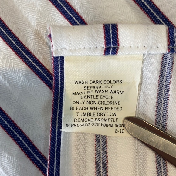 Burberry Striped Long Sleeve Button Down Dress Shirt: Size 15.5x35 - Picture 8 of 13